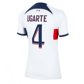 Lacne Ženy Futbalové dres Paris Saint-Germain Manuel Ugarte #4 2023-24 Krátky Rukáv - Preč
